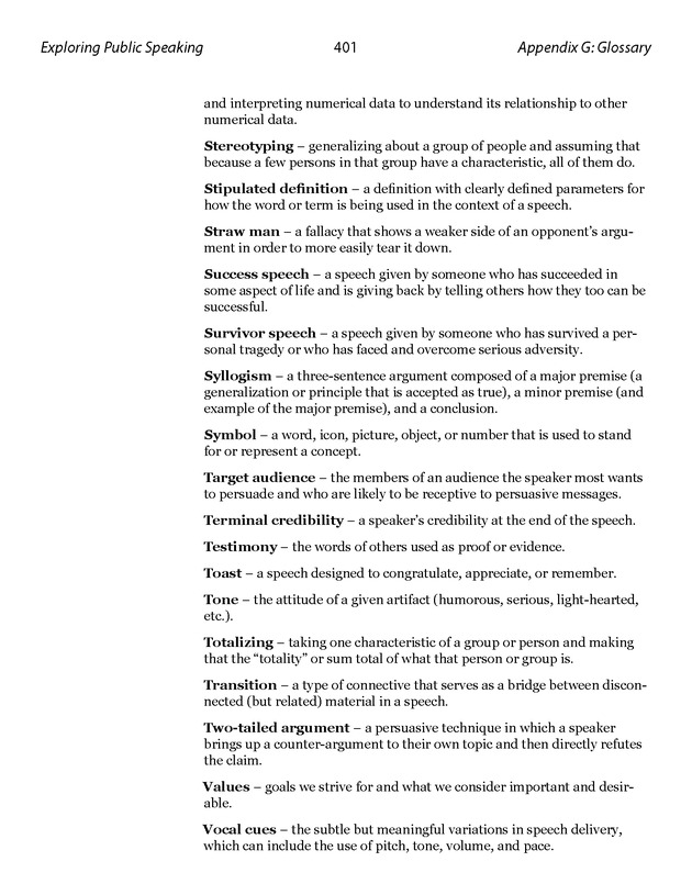 Exploring Public Speaking - Page 401